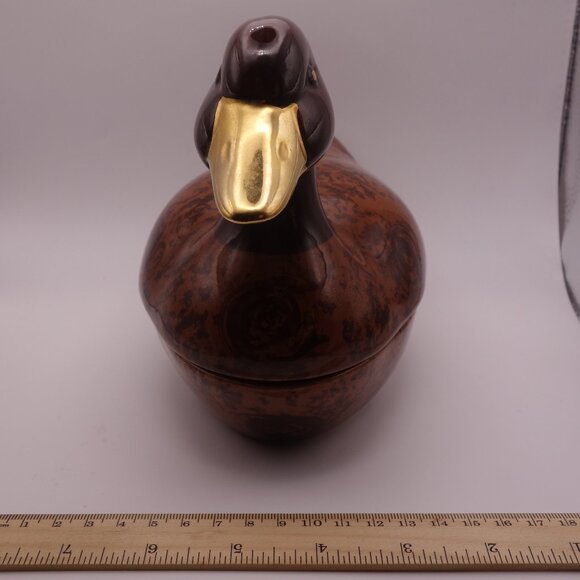Michel Caugant Ceramic Duck Storage Container - Picture 11 of 16
